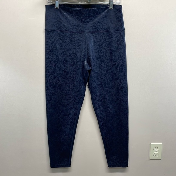 NWOT Offline By Aerie The Hugger High Waisted Crackle Leggings Navy Blue XL - Picture 1 of 15